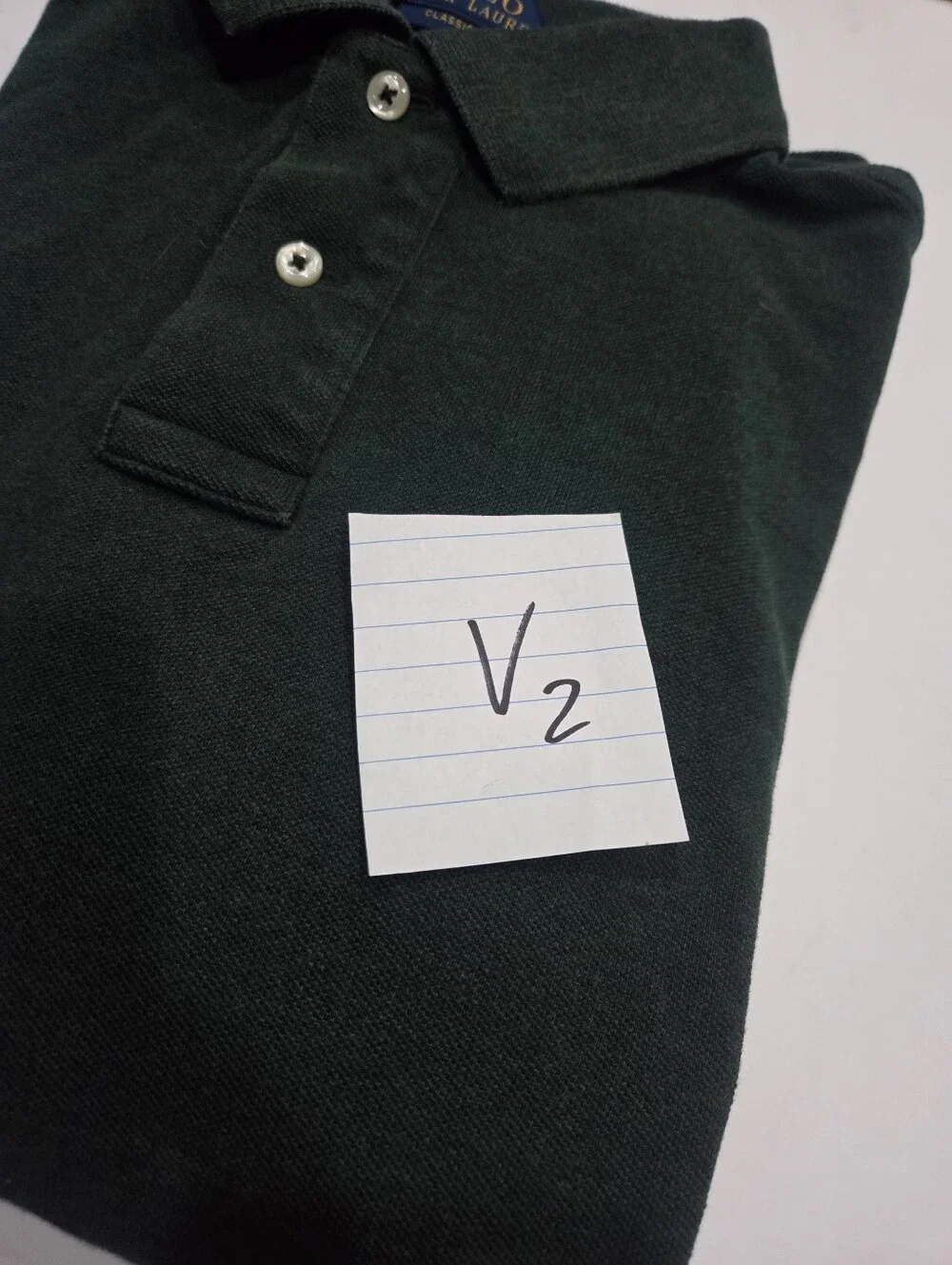 Ralph Lauren Long-Sleeve Polo Shirt - Forest Green Sz.M